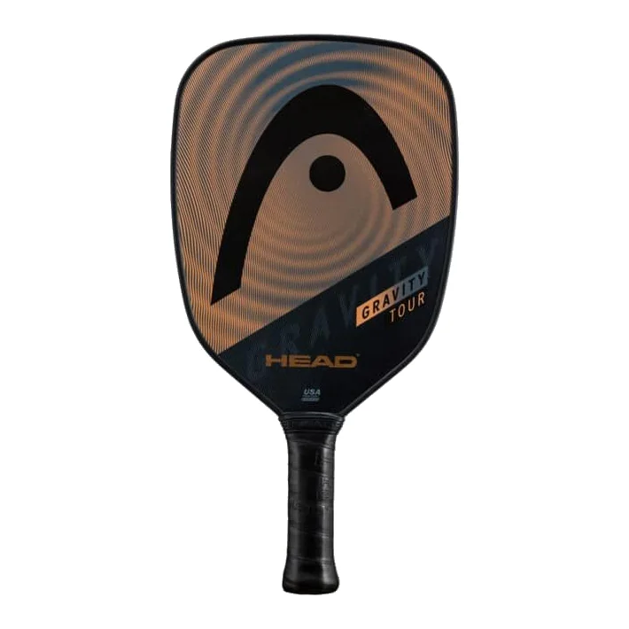 De HEAD Gravity Tour 2023 pickleball paddle met een opvallend flipdesign, gezien vanaf de voorkant.