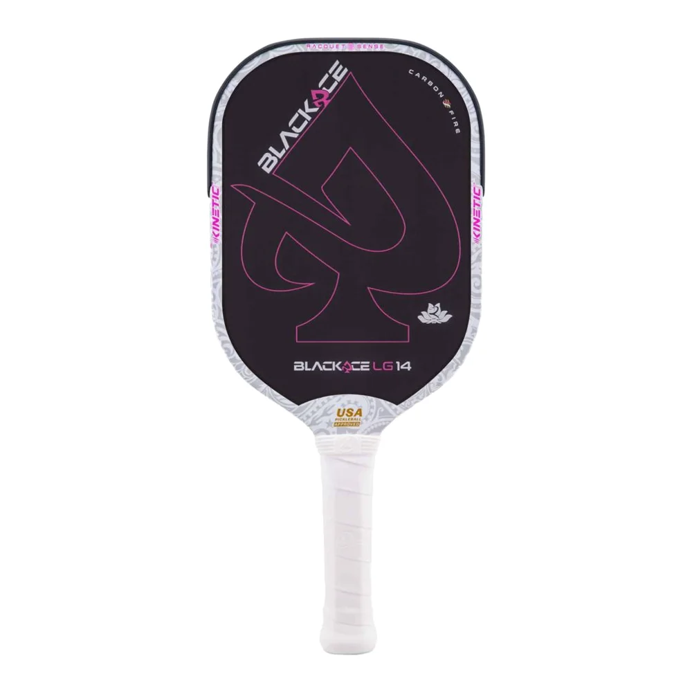 ProKennex Black Ace LG De La Rosa Pickleball Paddle in het wit, een paddle ontworpen voor competitieve spelers.
