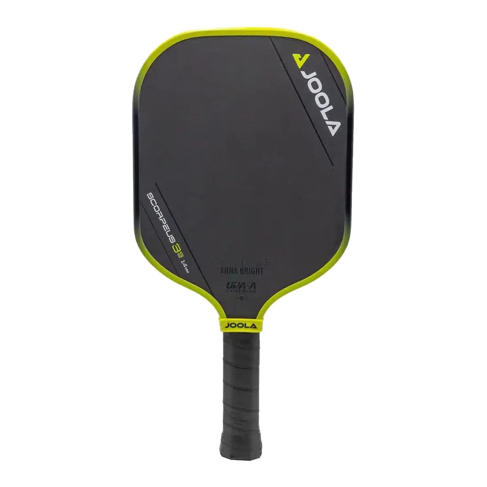 Joola Anna Bright Scorpheus 3S 14mm pickleball paddle met een roze design en het Joola-logo.